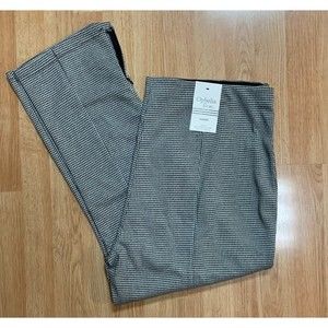 Ophelia Roe Black & White Mid Rise Soft Pants size 3X Slacks Zipper Ankle